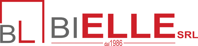 Il logo rappresenta un pulsante stilizzato con all'interno una B e una Elle